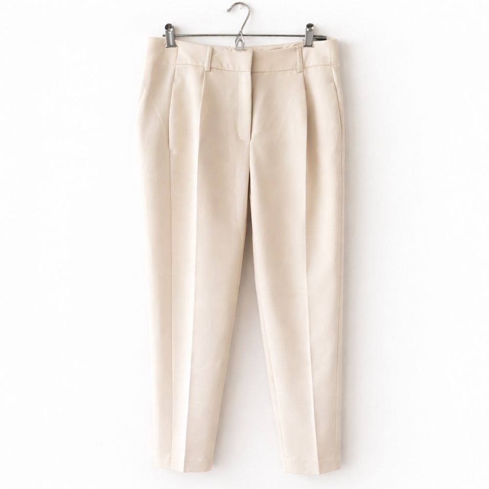 👖Express Light Cream Pants with Pale Blush Trim